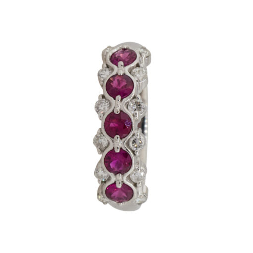 Ruby Diamond Platinum Ring