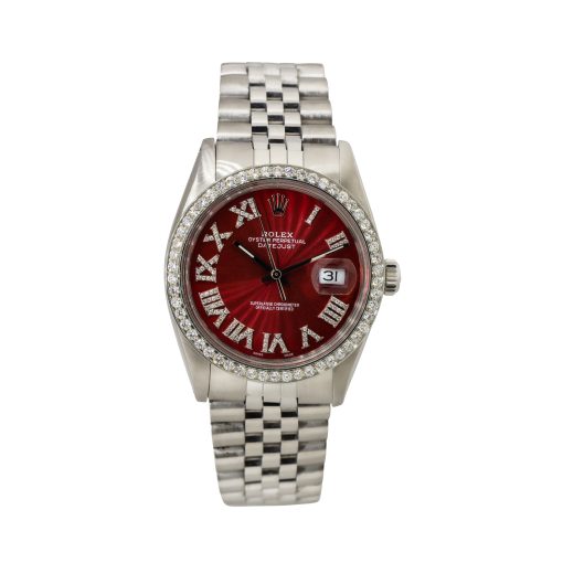 Red discount diamond rolex