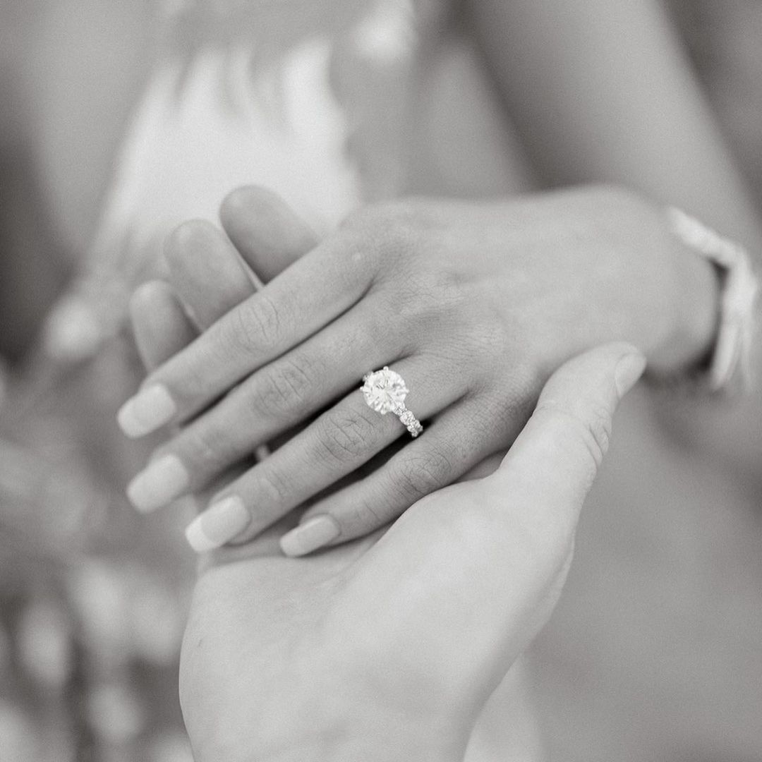Our perfect and gorgeous large GIA certified round diamond engagement ring