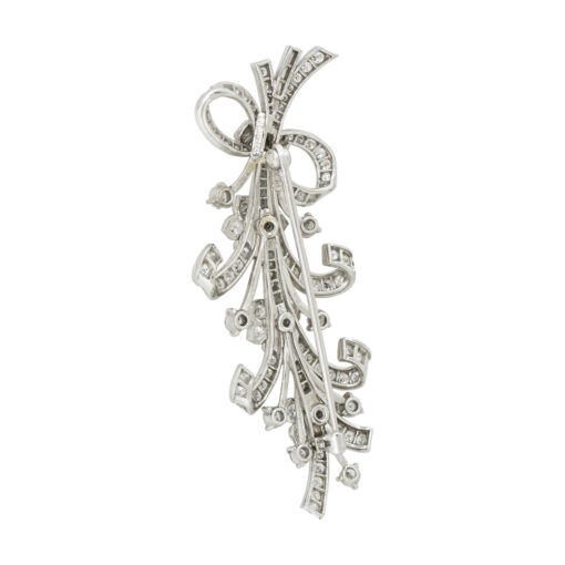 Tiffany & Co. Platinum 5ctw Diamond Floral Brooch Pin - Image 7
