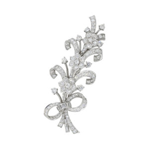 Tiffany Diamond Floral Brooch