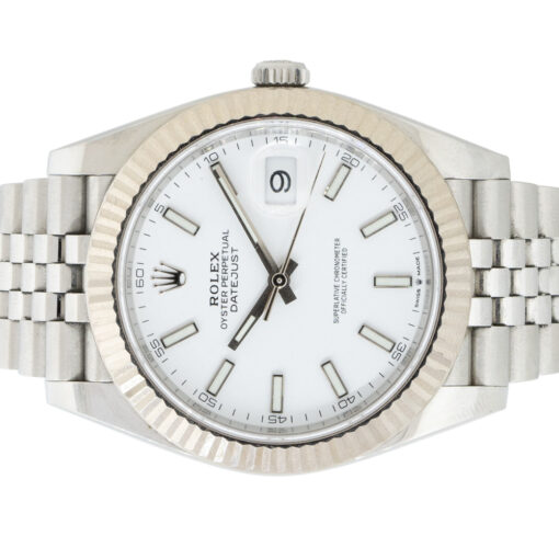 Rolex 126334 Datejust Stainless Steel 41mm White Plain Dial Watch - Image 7