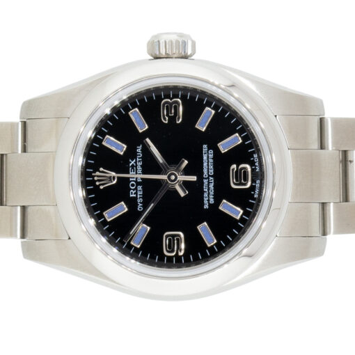 Rolex 176200 Datejust Stainless Steel Black Semi Arabic Dial Watch - Image 6