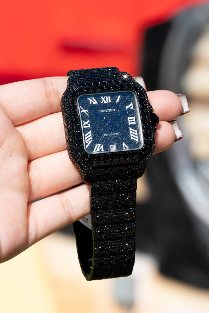 the case of the Cartier Santos wristwatch