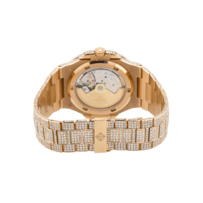 Patek Philippe 5711 Nautilus 18k Rose Gold All Diamond Watch