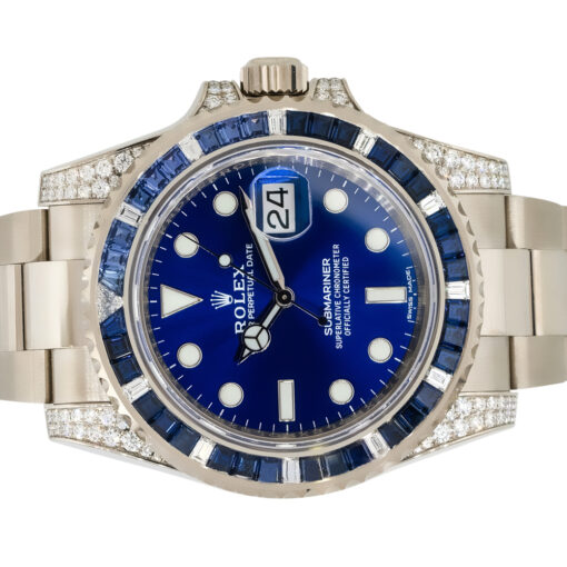 Rolex 116659SABR Submariner 18k Sapphire & Diamond Watch - Image 6