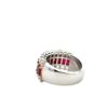 Three Row Ruby Ring