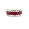 Three Row Ruby Ring