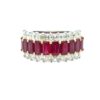 Three Row Ruby Ring