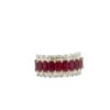 Three Row Ruby Ring