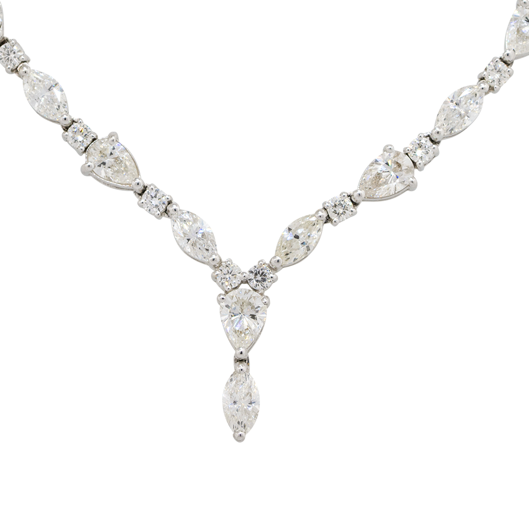Multi Shape Station Diamond Necklace – With Clarity