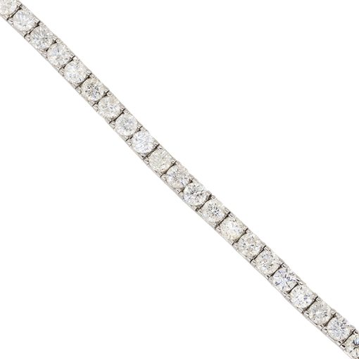 14k White Gold 5.20ctw Princess Cut Diamond Tennis Bracelet