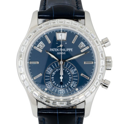 Patek Philippe 5961P Complications Platinum Blue Annual Calendar Dial Watch