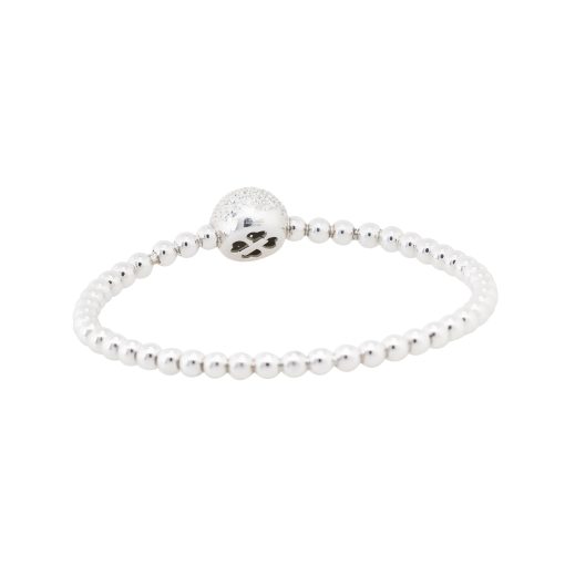 18k White Gold 0.83ctw Diamond Ball Flexible Bangle