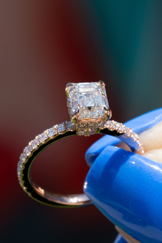 a beautiful emerald cut ring