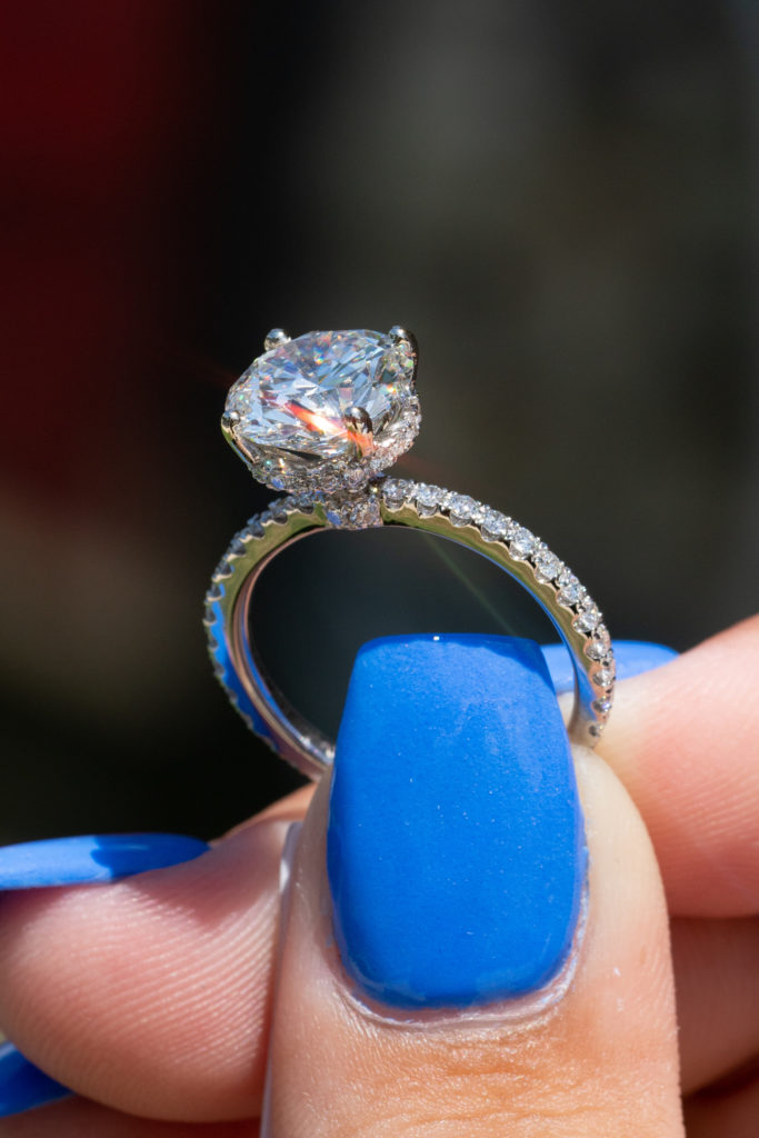 an emerald cut ring