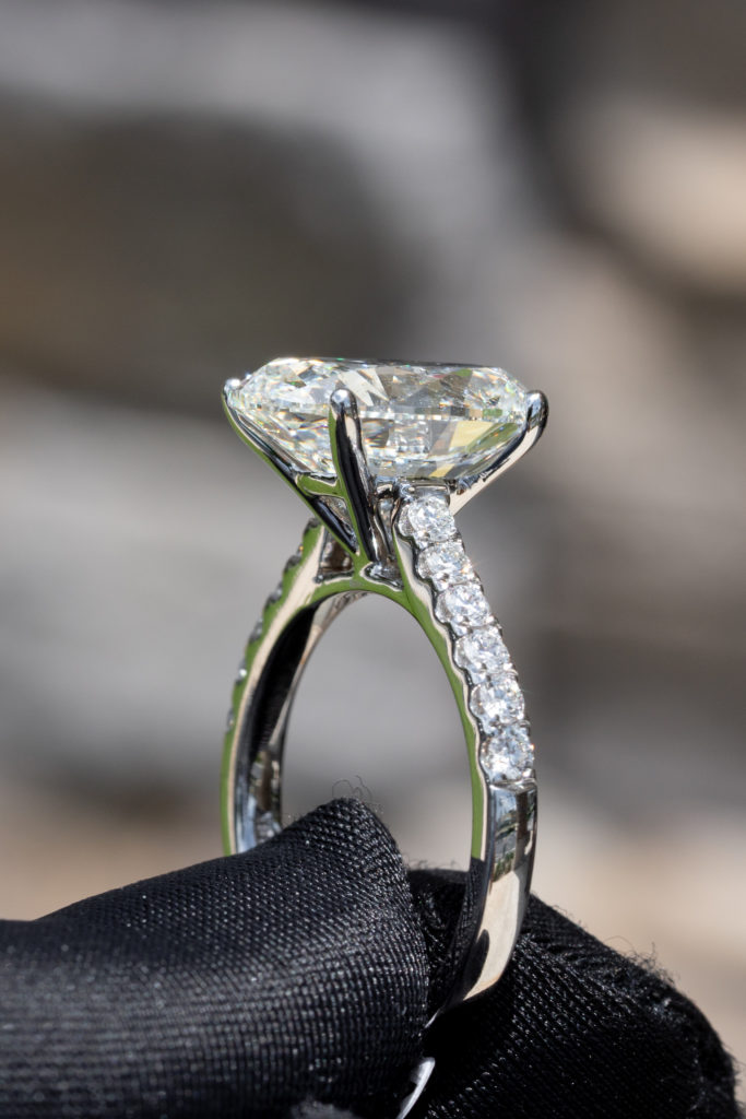 a white sapphire ring