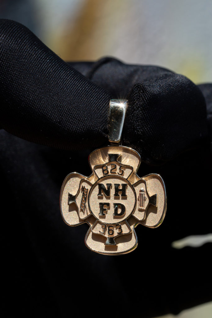 custom firefighter pendant necklace. 