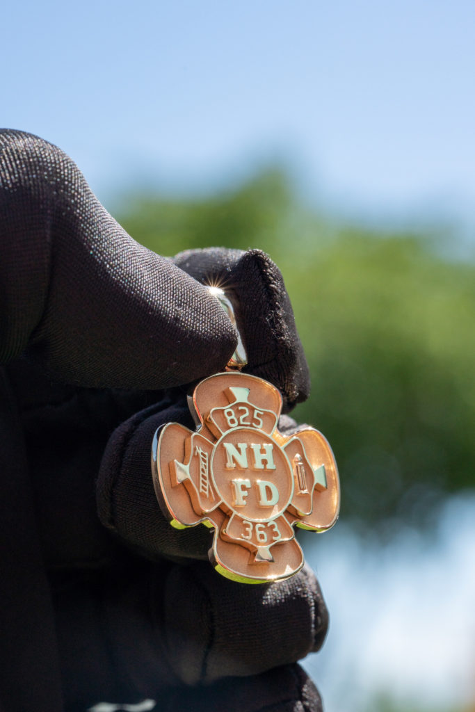 the symbolic custom firefighter pendant necklace. 