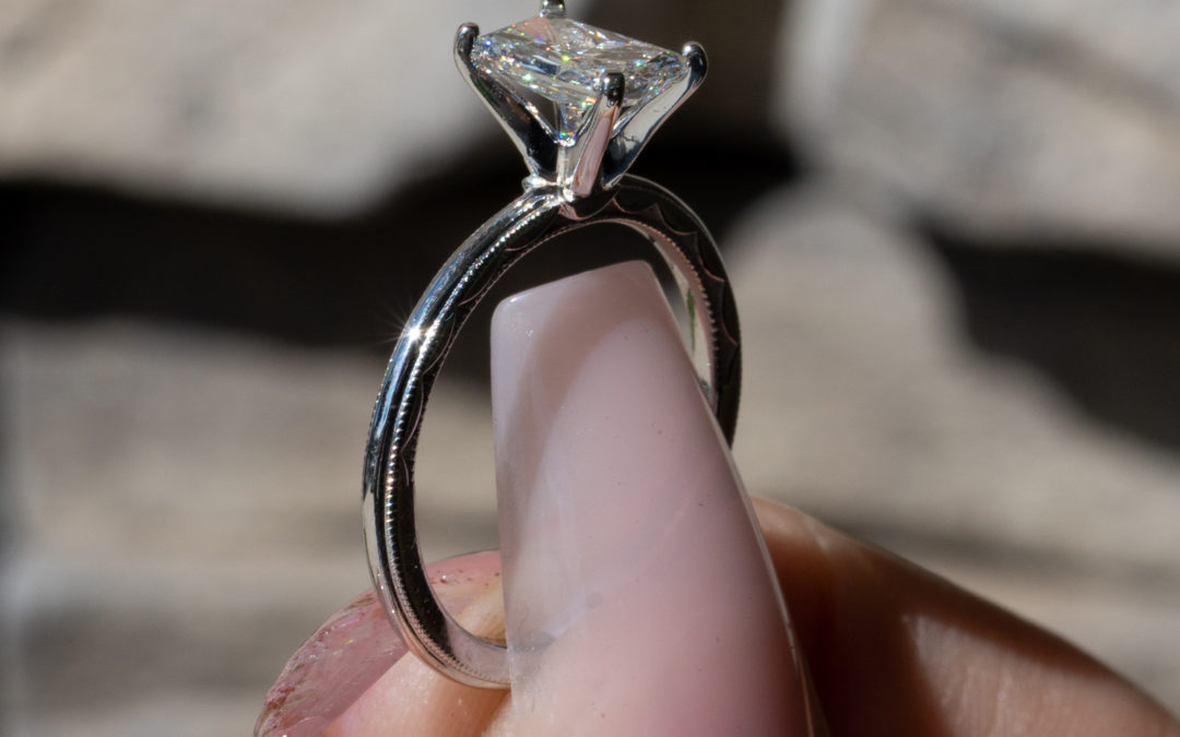 Baguette-Cut Solitaire Diamond Ring