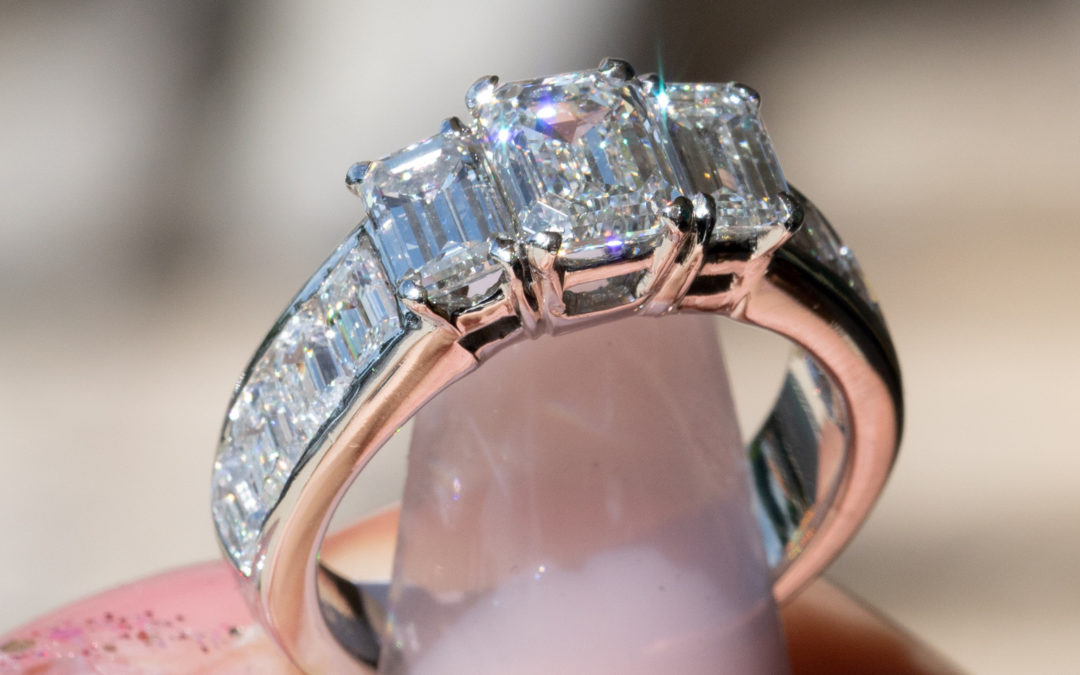 Baguette-Cut Three-Stone Diamond Ring