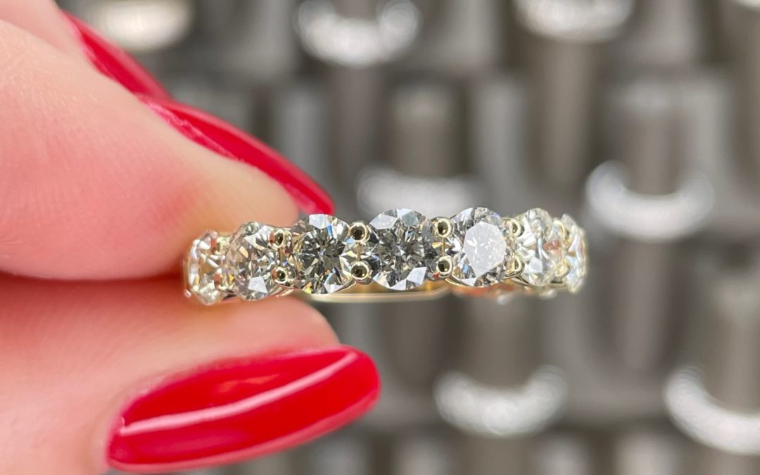 Two-Thirds Eternity Band in White Gold