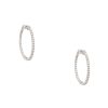 14k White Gold 2ctw Round Diamond Inside Out Earrings