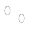 14k White Gold 2ctw Round Diamond Inside Out Earrings