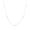 18k White Gold 1ctw Bezel Set Diamond By The Yard Necklace