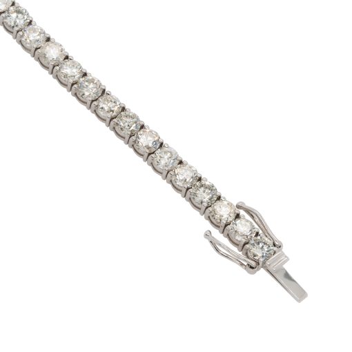 14k White Gold 15.5ctw Round Cut Diamond 7 In Tennis Bracelet