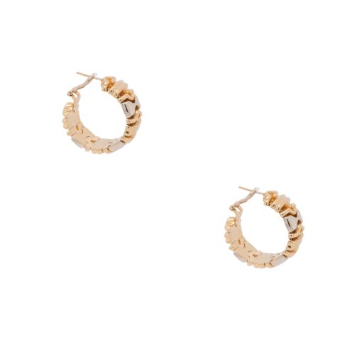 14k Yellow Gold Vintage Design Medium Hoops