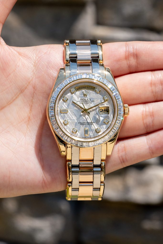 rolex day-date with mother of pearl dial