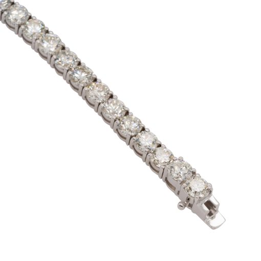 14k White Gold 10ctw Diamond 7'' Tennis Bracelet