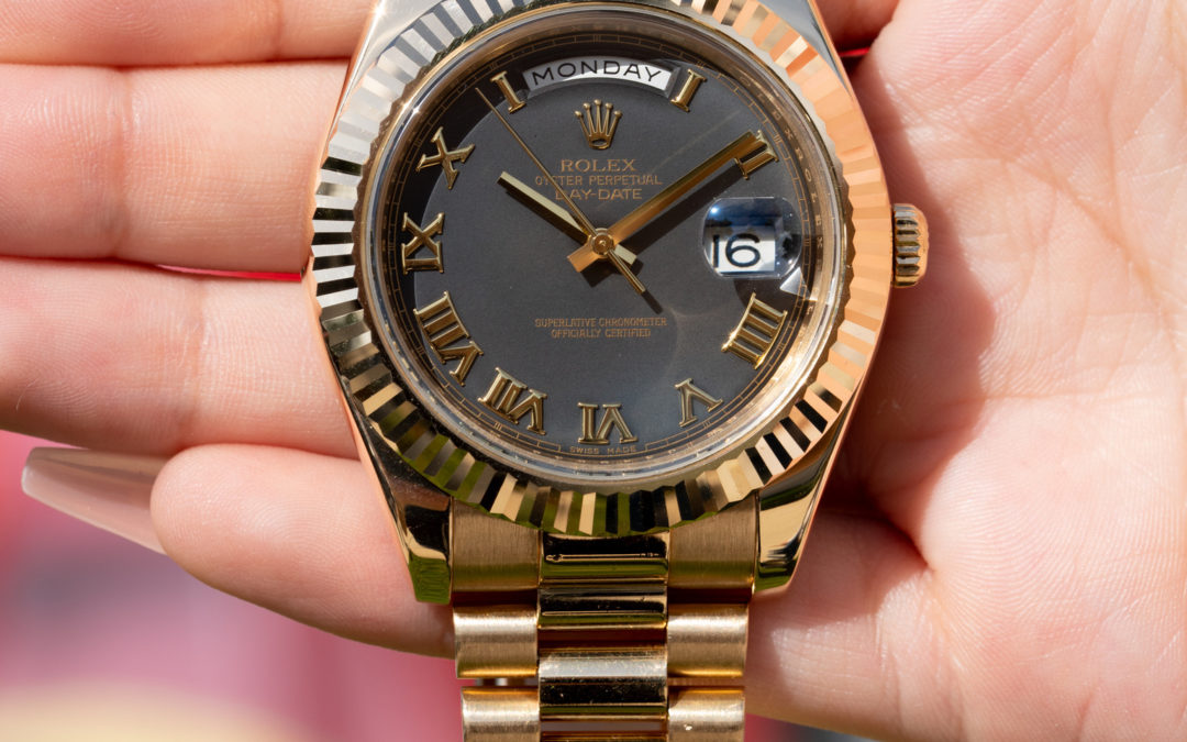 Rolex Day-Date in Yellow Gold with Chocolate Dial