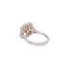 18k Two Tone 1.84ctw Fancy Radiant Diamond Pave Double Halo Ring