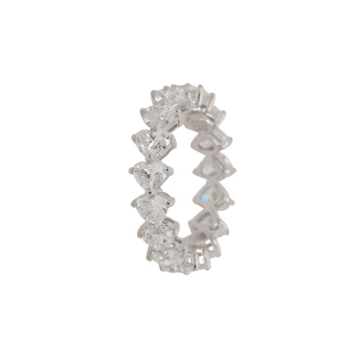 Heart Diamond Eternity Band