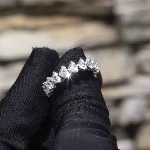 Heart Diamond Eternity Band
