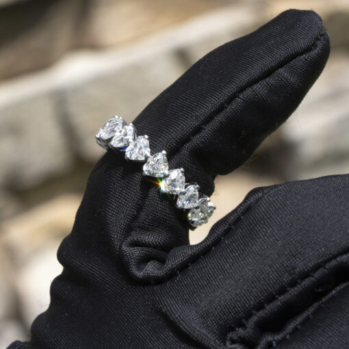 Heart Diamond Eternity Band