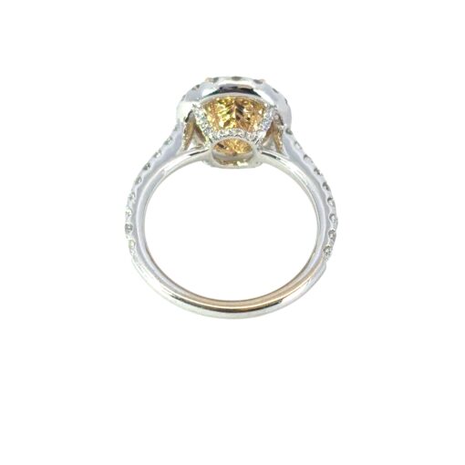 18k White Gold GIA Certified 2.09ct Oval Cut Diamond Halo Engagement Ring - Image 8