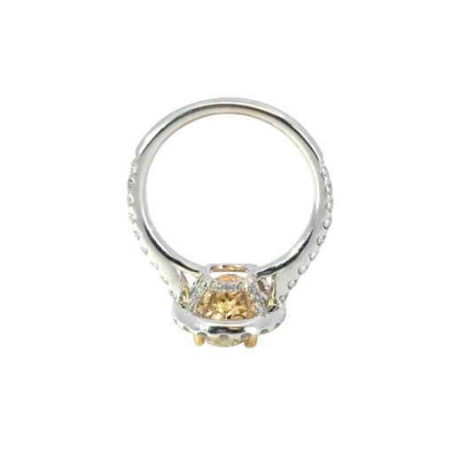 18k White Gold GIA Certified 2.09ct Oval Cut Diamond Halo Engagement Ring - Image 11