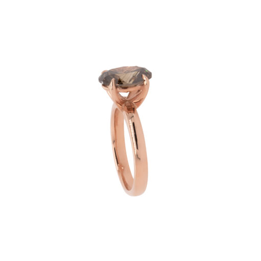 14k Rose Gold 3.30ct Natural Oval Cut Fancy Brown Diamond Solitaire Ring - Image 13