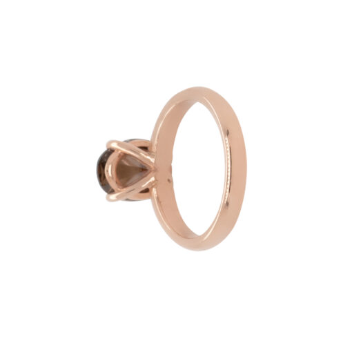 14k Rose Gold 3.30ct Natural Oval Cut Fancy Brown Diamond Solitaire Ring - Image 16