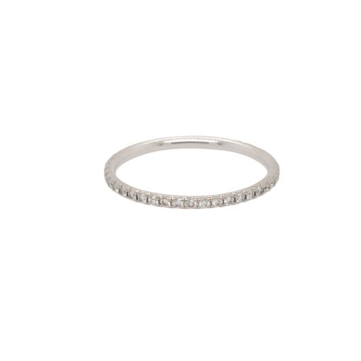 Tiffany & Co. 18k White Gold Diamond Stackable Band
