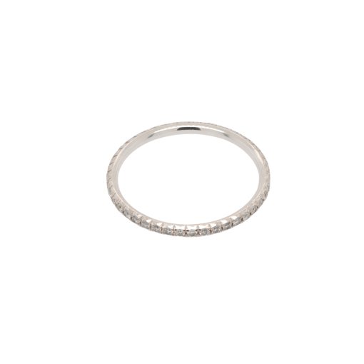 Tiffany & Co. 18k White Gold Diamond Stackable Band