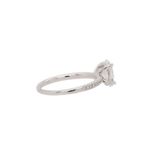 18k White Gold 0.90ct GIA Oval Cut Diamond Engagement Ring