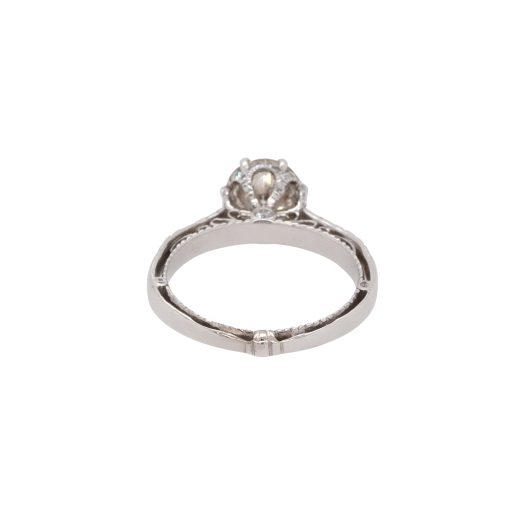 18k White Gold Verragio Engagement Ring 1.19ctw Round GIA Diamond