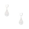 18kt White Gold 10.96ctw Natural Diamonds Pave Dangle Ball Earrings - Image 3