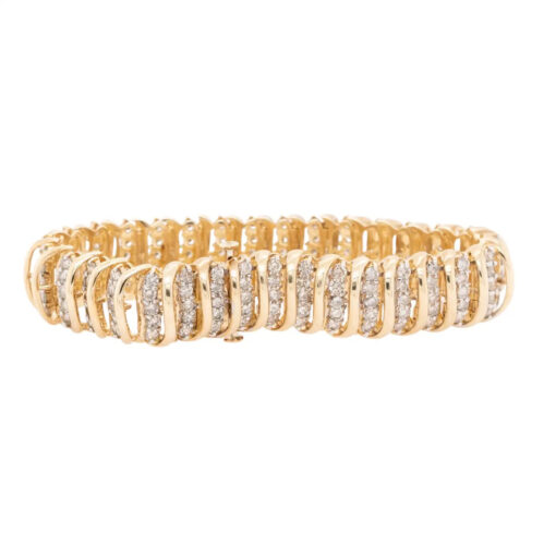5ctw Diamond Snake Bracelet