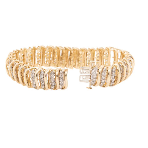 5ctw Diamond Snake Bracelet