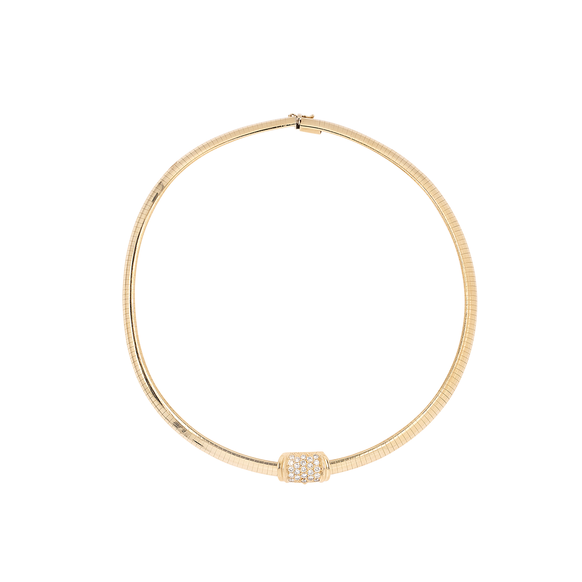 Leslie's 14K 4mm Two-tone Reversible Omega Necklace - Quality Gold